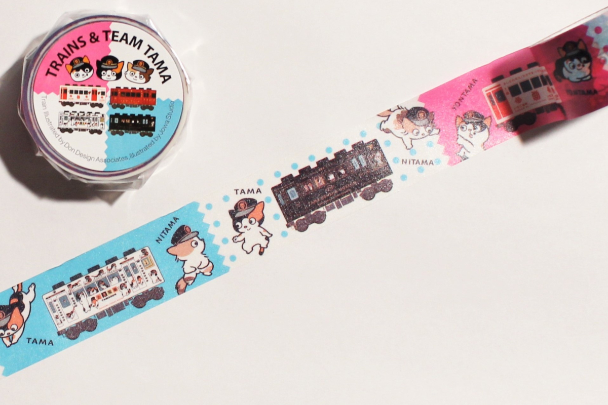 電車とチームたまマスキングテープ | たま駅長グッズショップ